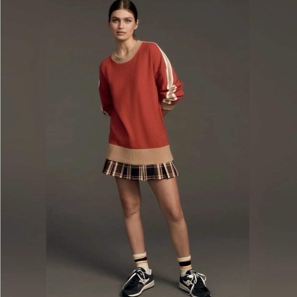NWT, Anthropologie Maeve Contrast-Tipped Slouchy Sweater 😊